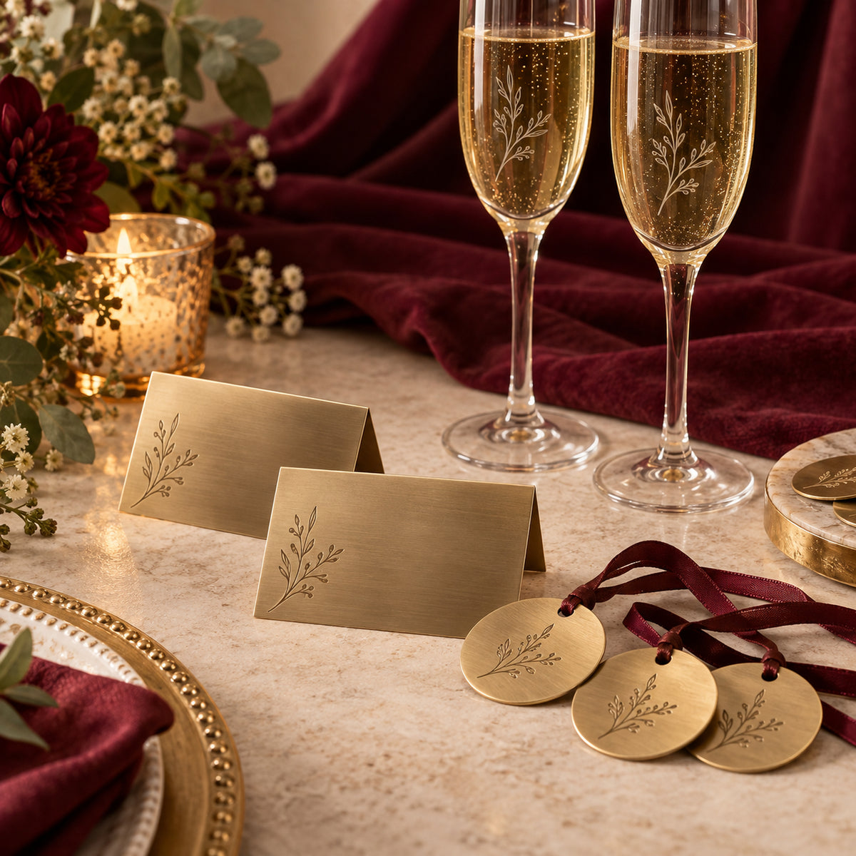 Event batch engraving on elegant keepsakes
