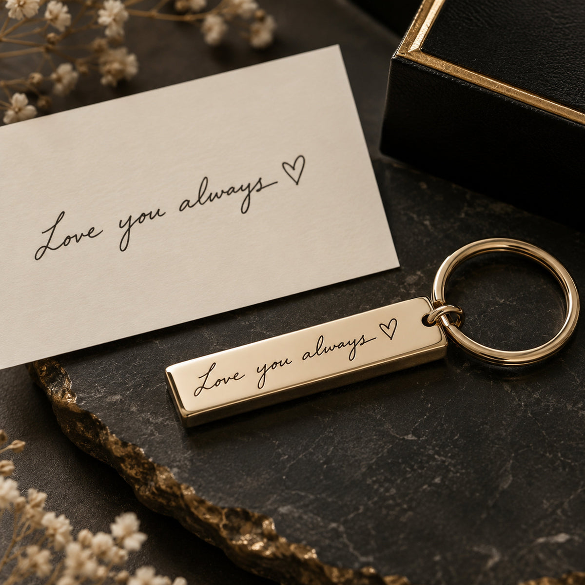Personal handwriting engraving keepsake set
