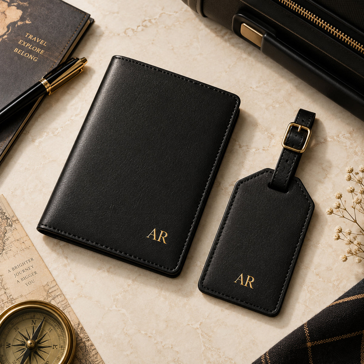 Personalised passport cover engraving