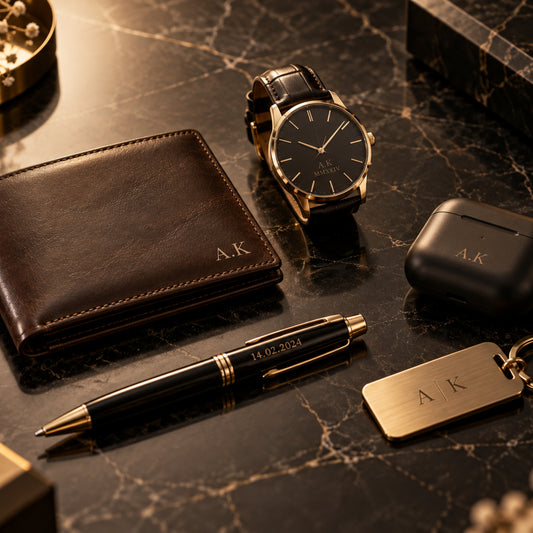 Multiple personalised engraving placements on premium everyday objects