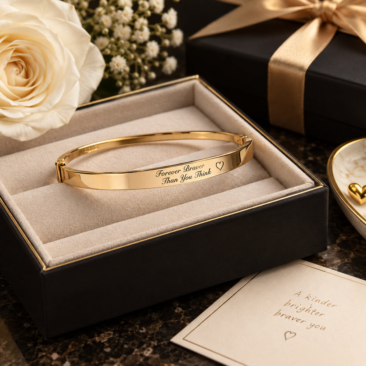 Gold keepsake with personalised short message