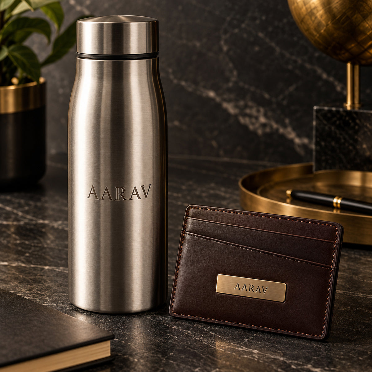 Name engraving on premium personal accessories